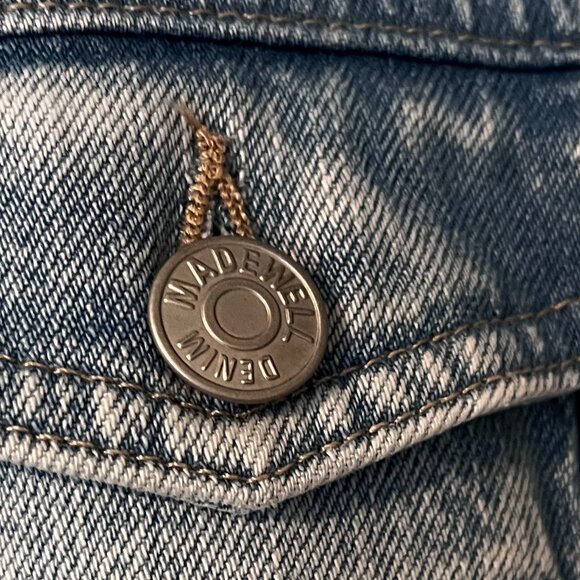 Madewell Denim Cap-Sleeve Shirtdress in Aquino Wash Size 00 - Picture 5 of 12